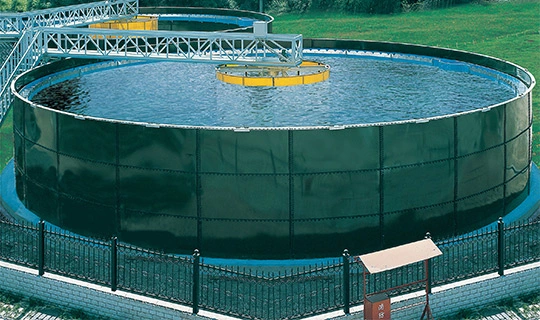 Réservoir d'aération de la station d'épuration des eaux usées